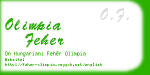 olimpia feher business card