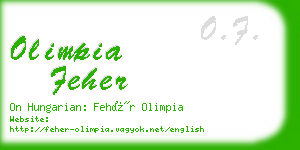 olimpia feher business card